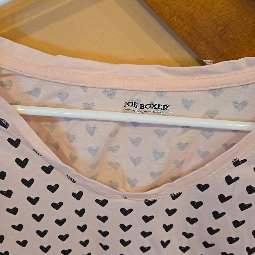 Joe Boxer Pink Heart Print Women's Top